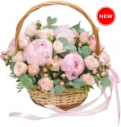 Peonies & Roses Basket