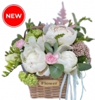 Spring Peonies Basket