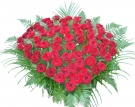 51 Red Roses 50-60 cm at the Basket
