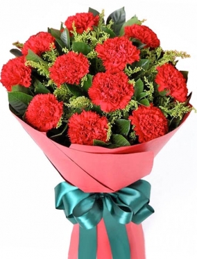 Red Carnations, Bouquets from 12 to 55