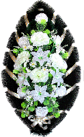 Funeral Wreath Artificial White, 3 sizes
