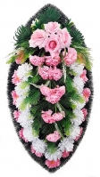 Funeral Wreath Artificial Pink, 3 sizes