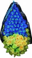 Wreath Artificial Blue&Yellow, 3 sizes
