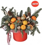 Tangerines + Christmas Arrangement