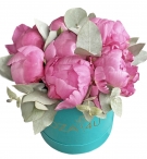 7 Peonies at a Hat Box