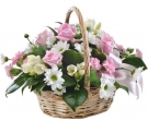 Pink & White tones Flower basket