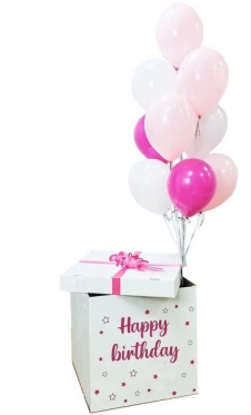 Surprise Ballons box - for a girl