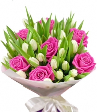 Tulips & Pink Roses, 3 options