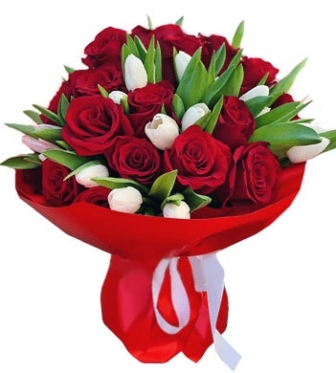 Roses & Tulips - 3 sizes bouquet