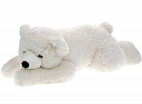 Медвежонок белый, лежачий, 45-55 см image 0