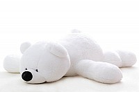 Медвежонок белый, лежачий, 45-55 см image 1