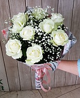 Classic White Roses,  From 7 to 101 image 0
